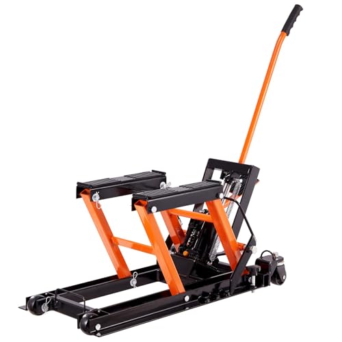 Steel Hydraulic Motorcycle Jack Stand, 1500 LBS ATV Scissor Lift Jack, 4.7