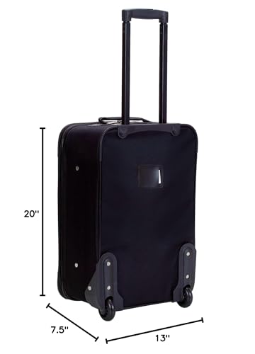 Rockland Fashion Expandable Softside Upright Luggage Set, Charcoal, 2-Piece (14/19)
