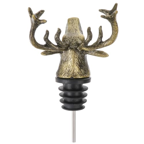 Happyyami Christmas Wine Aerators Stag Head Wine Pourer Elk Head Deer Wine Aerator Reindeer Bottle Pourer Christmas Holiday Party Table Decoration