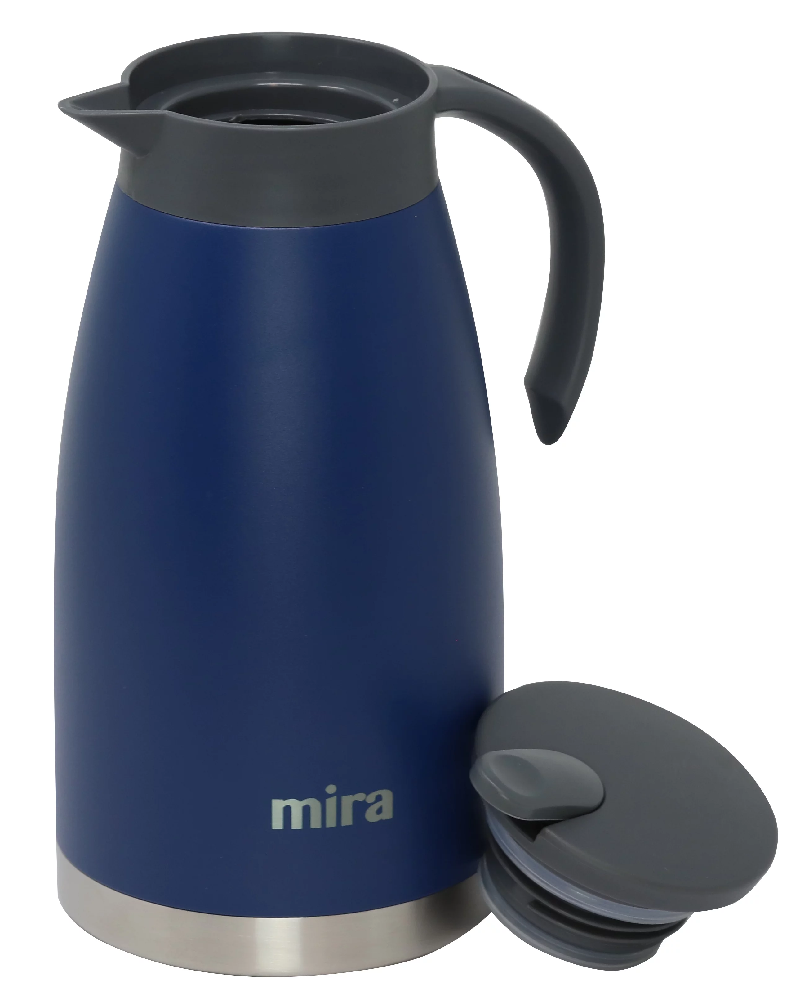 MIRA 50oz Stainless Steel Double Wall Thermal Coffee Carafe with Handle, Admiral Blue