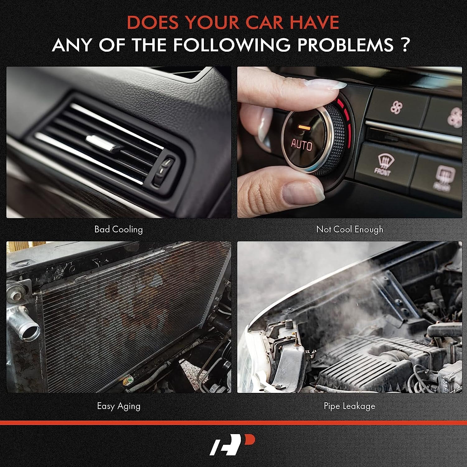 A-Premium Air Conditioning A/C Condenser Compatible with Land Rover Range Rover 1995-2002, Replace# 4852, 94257