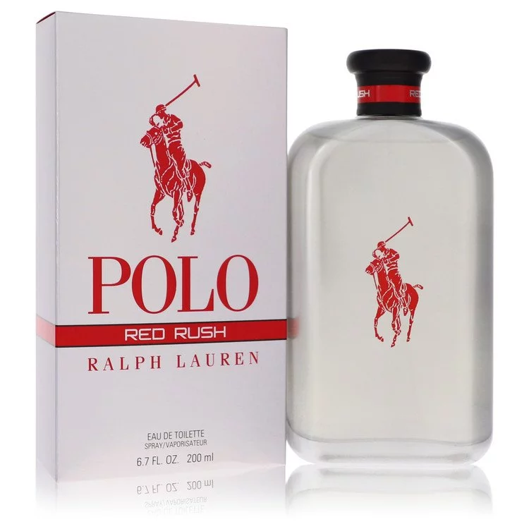 Polo Red Rush by Ralph Lauren Eau De Toilette Spray 6.7 oz for Men - Brand New