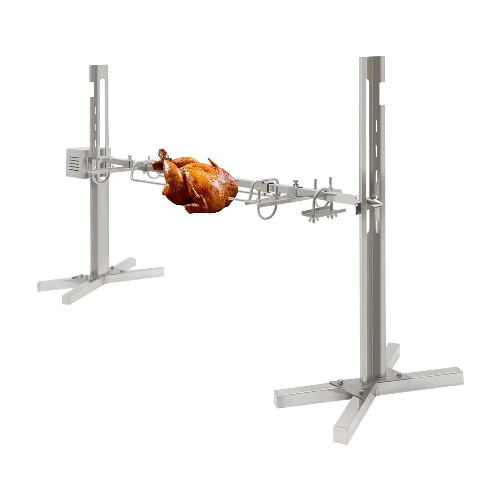 OUKANING 66lbs Large Grill Rotisserie Spit Roaster Rod Electric BBQ Chicken Pig Motor Kit