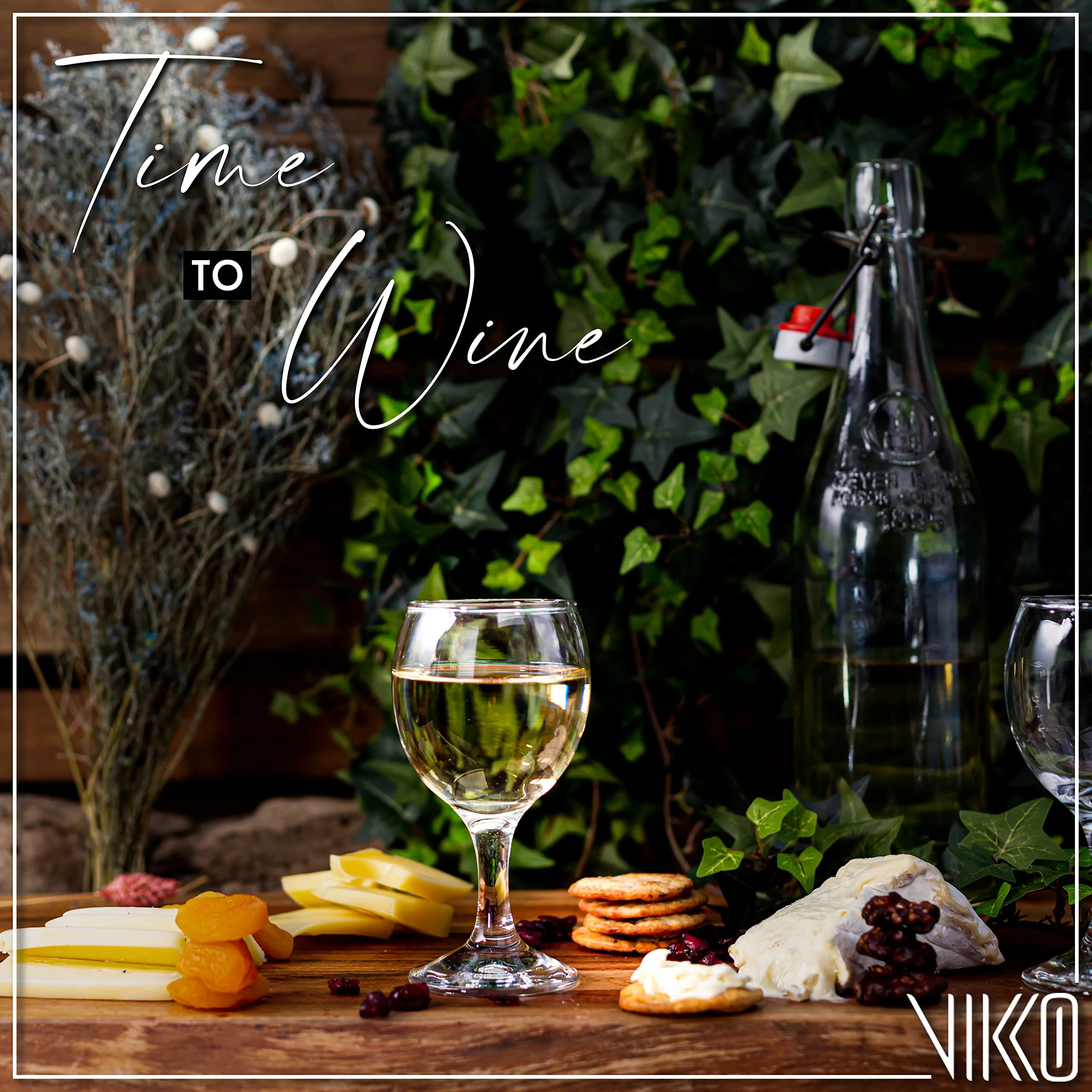 Vikko 5.5-Oz SMALL Wine Glasses, Beautiful Round Dessert Wine Glasses, Set of Wine Glasses, Durable Stemmed Wine Glasses, Dishwasher Safe Thick Wine Glasses, White Wine Glasses Set of 6