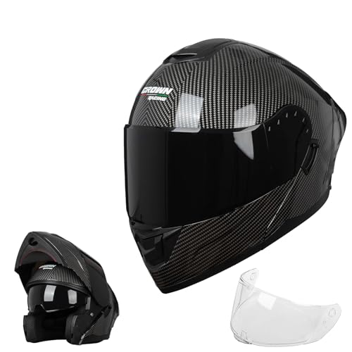 Modular Motorcycle Helmet with Flip-Up Design, DOT Approve with Extra Clear Visor, Full Face Motorcycle Helmets