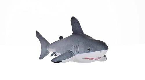 Wild Republic Naturekins Great White Shark, Stuffed Animal, 12 Inches, Plush Toy, Fill is Natural Rubber