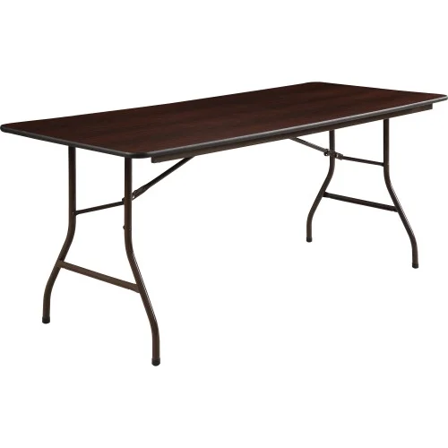 Lorell Economy Folding Table Melamine Rectangle Top - 72