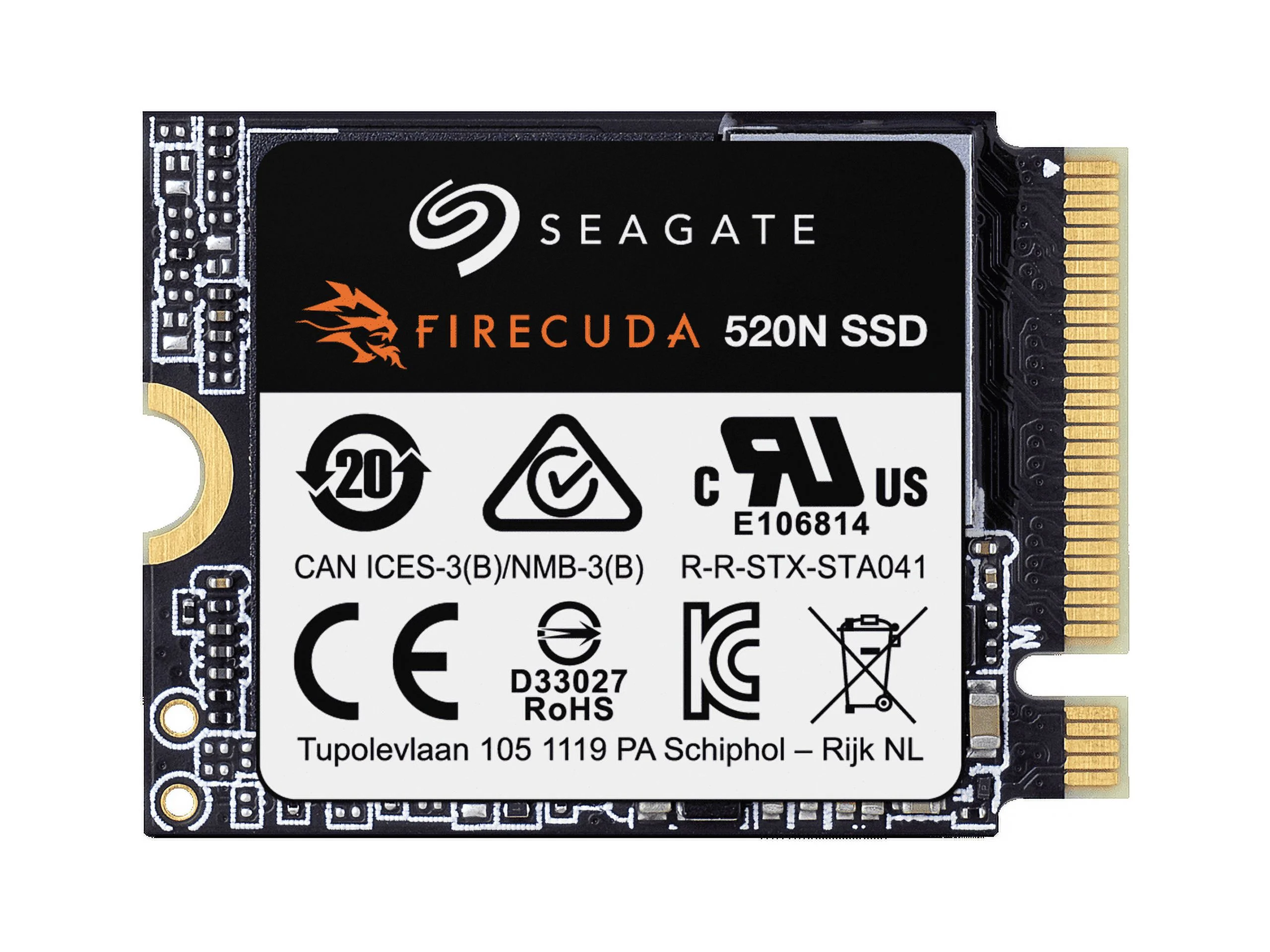 Seagate FireCuda 520N SSD 2TB Solid State Drive - M.2 2230-S2, PCIe Gen4 x4 NVMe 1.4, speeds up to 5000MB/s, compatible with Steam Deck, Microsoft Surface, laptop, with Rescue Services (ZP2048GV3A002)