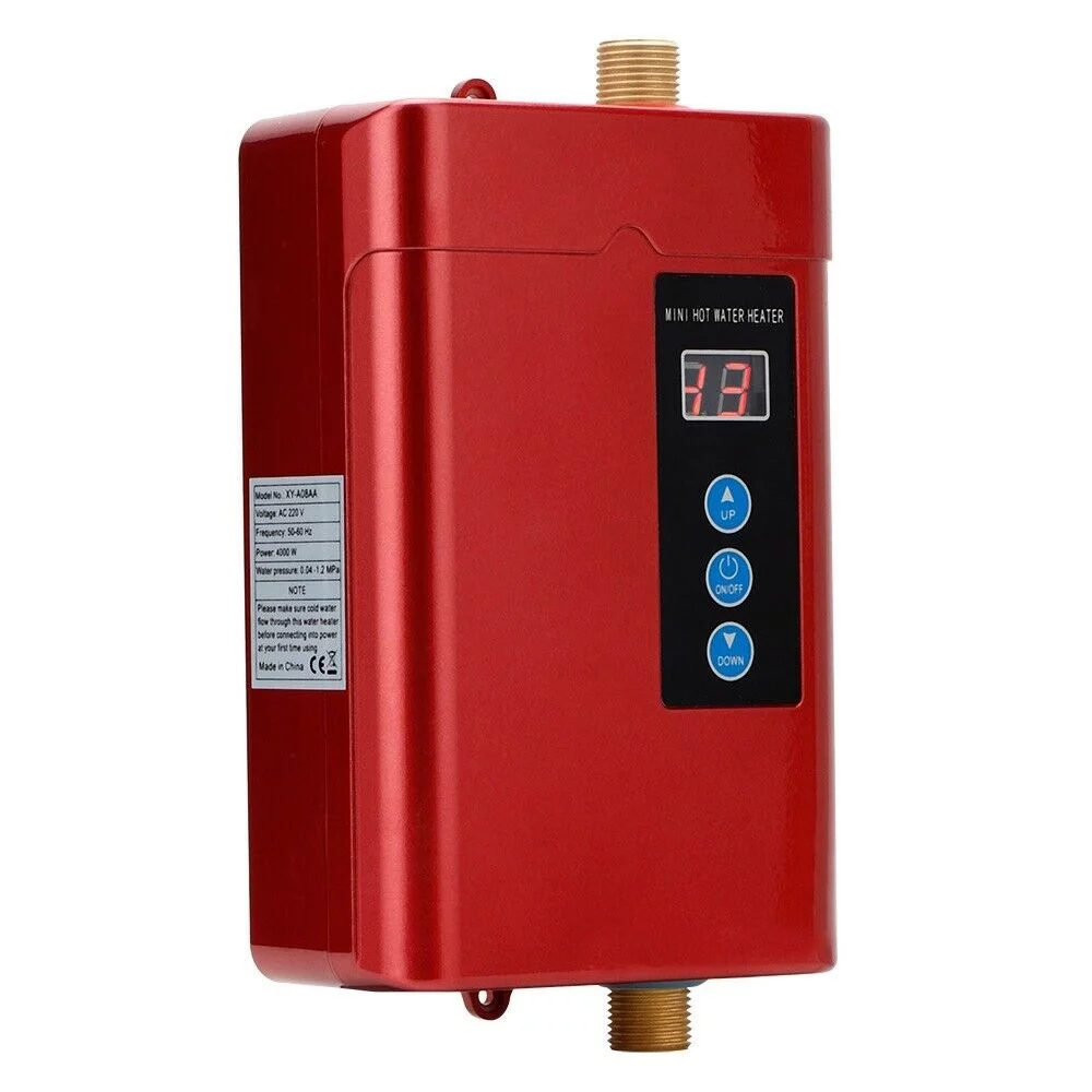 Miumaeov Electric Tankless Water Heater Instant Water Heater on Demand Smart Electric Tankless Hot Water Heater 3KW