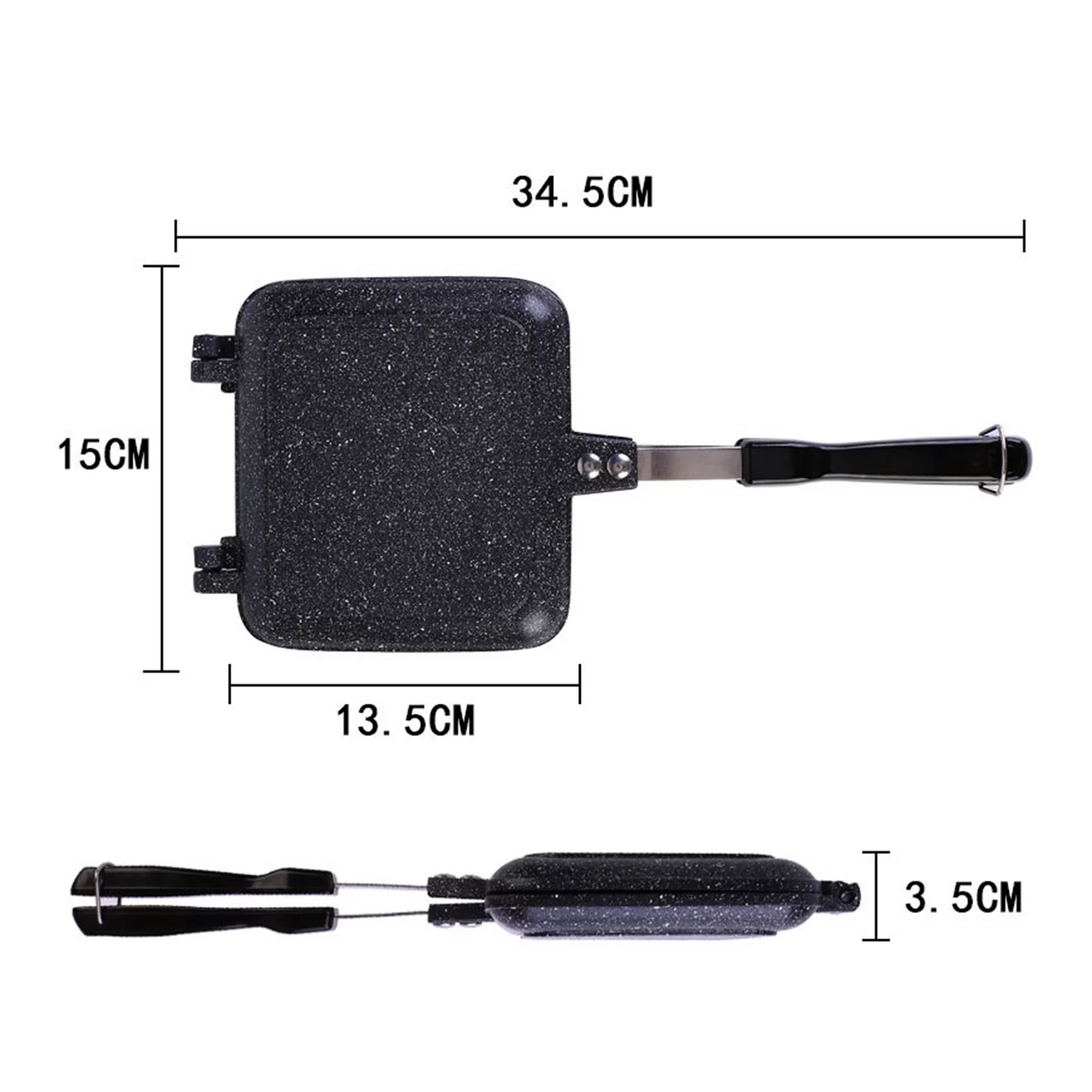 Gas Sandwich Maker Aluminum Bread Toast Breakfast Machine Waffle Pancake Baking Barbecue Pan