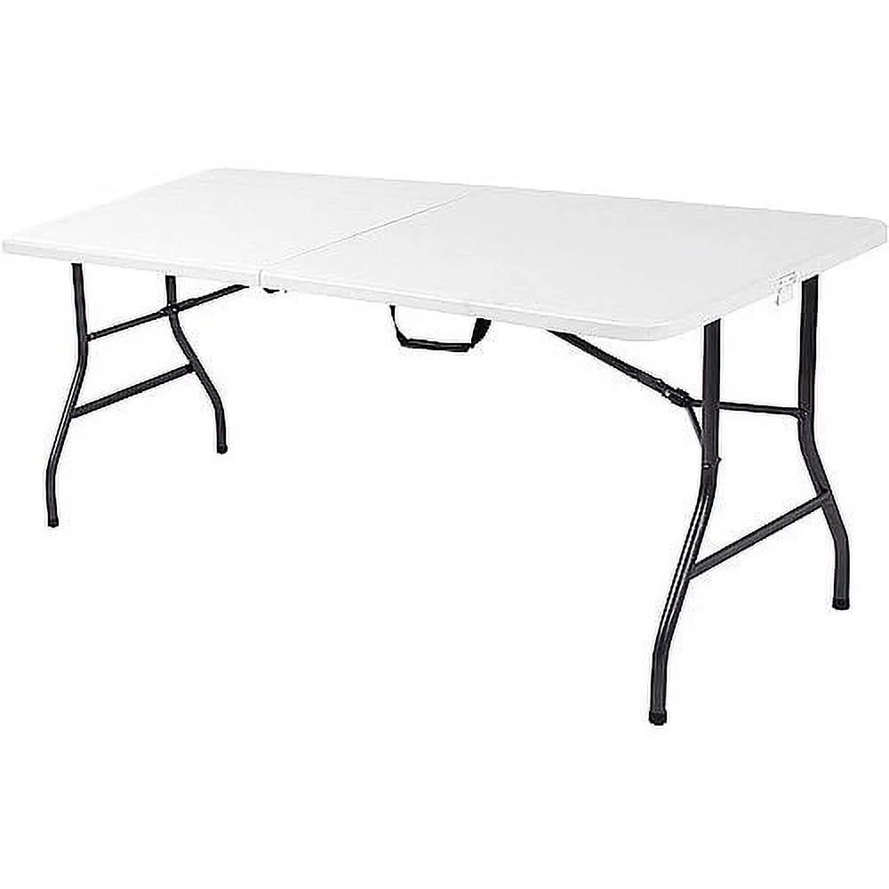 Mainstays 6-Foot Long Center-Fold Table by Cosco, Multiple Colors