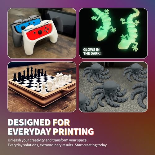 OVERTURE PLA Filament 1.75mm PLA 3D Printer Filament, 2kg Cardboard Spool (4.4lbs), Dimensional Accuracy +/- 0.02mm, Fit Most FDM Printer (Black 2-Pack)