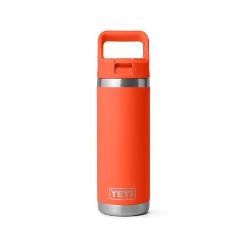 YETI Rambler 18 oz Bottle, Vacuum Insulated, Stainless Steel with Straw Cap, Beekeeper