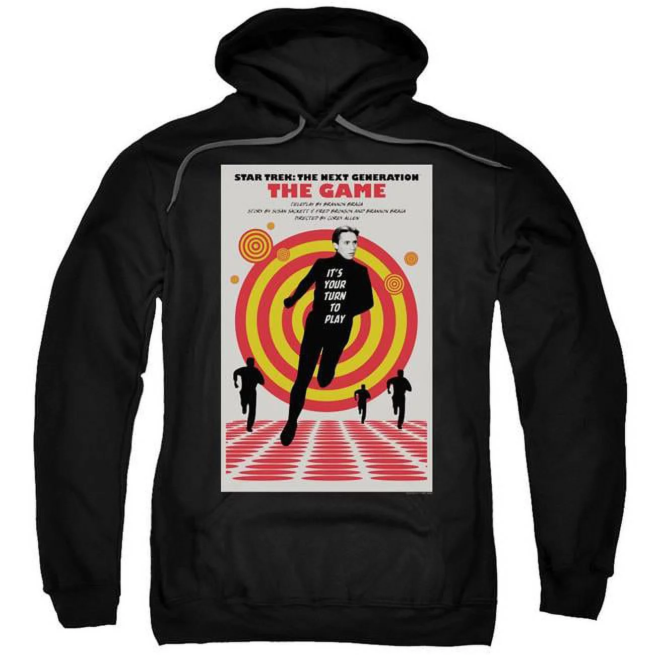 Trevco CBS2122B-AFTH-7 Star Trek & TNG Season 5 Episode 6 Adult Pull-Over Hoodie, Black - 4X