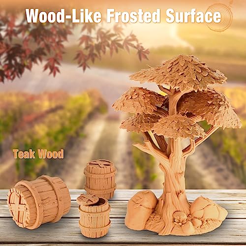 OVV3D Wood 3D Printer Filament Bundle - Wood PLA Filament 1.75mm, 200g x 4 Pack (Walnut, Oak, Cherry, Teak)