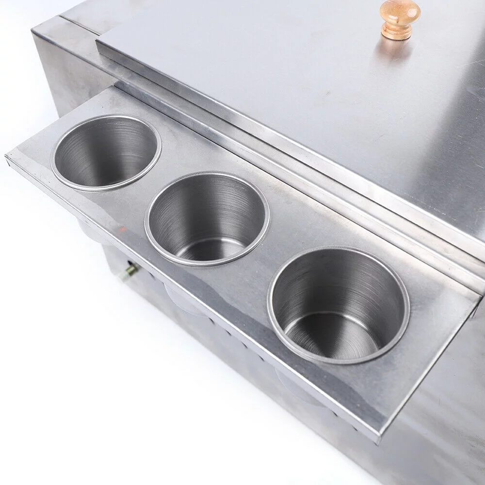 CNCEST Commercial 2 Burner Deep Fryer Propane Gas Fryer Propane LPG 2 Basket Stainless Steel