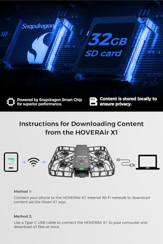 X1 Drone with Camera, Self-Flying Camera Drone with Follow Me Mode, Foldable Mini Drone with HDR Video Capture, Palm Takeoff, Intelligent Flight Paths, Hands-Free Control Black (Standard)