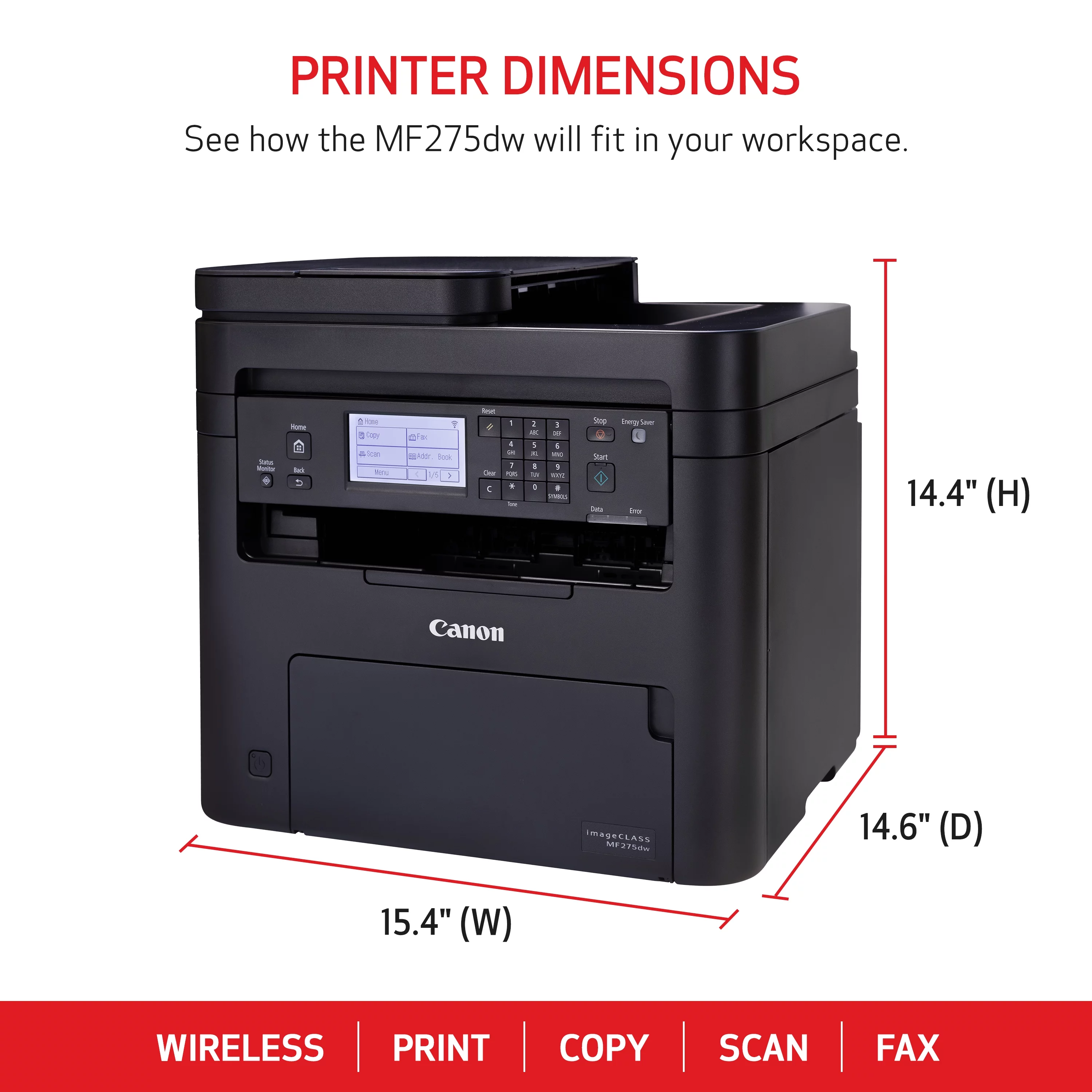 Canon imageCLASS MF275dw - Wireless, Duplex Laser Printer