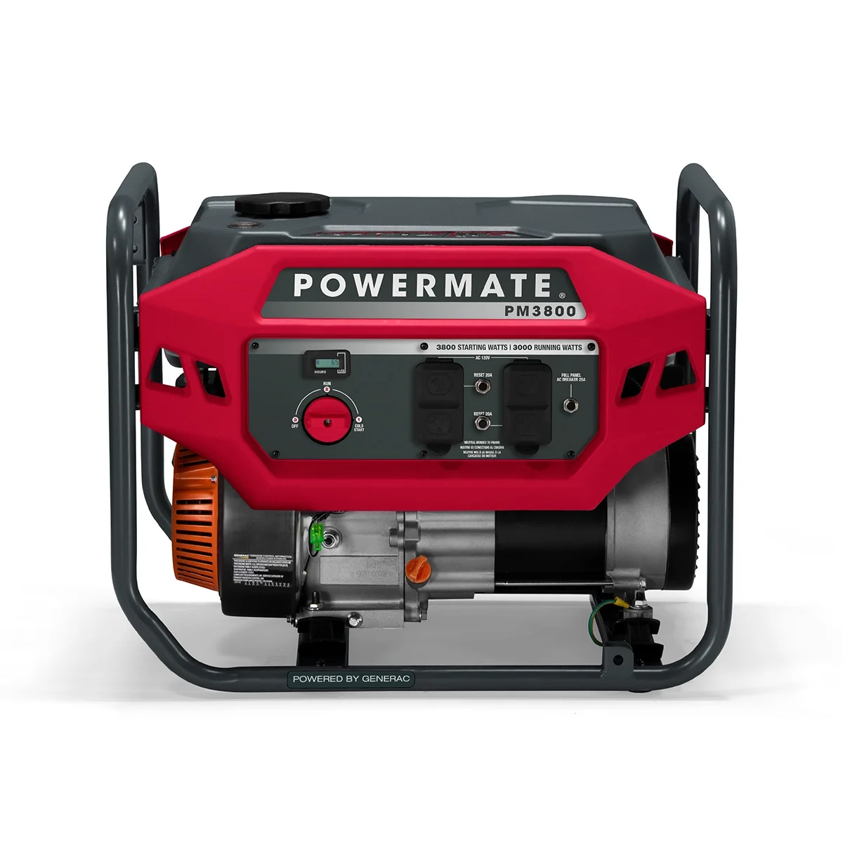 Powermate PM3800 3800 Watt Manual Start Gas Powered Portable Generator with COSense - 49ST/CSA