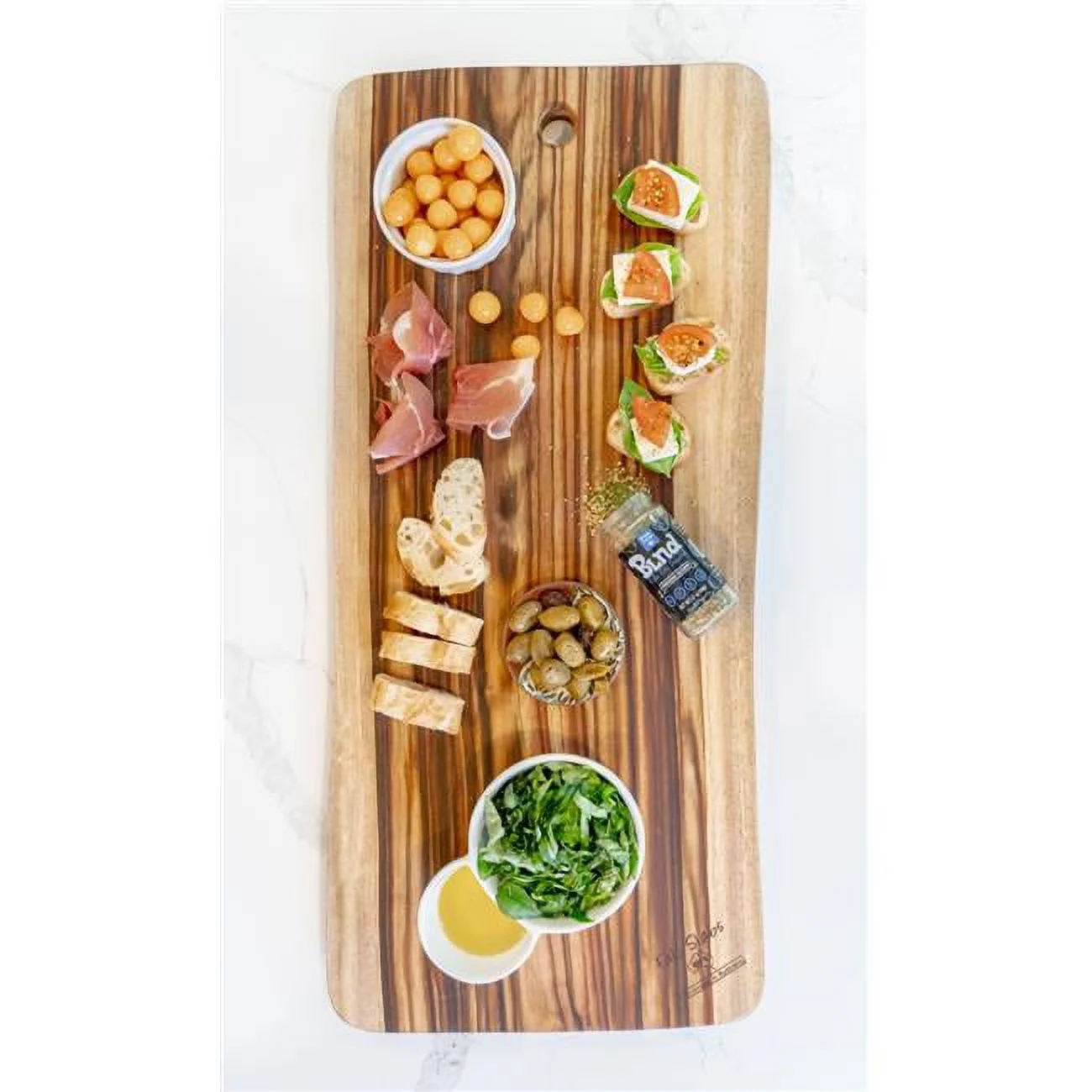 HomeRoots 469157 35 in. Artisan Organic Natural Wood Anti Bacterial Cutting Board