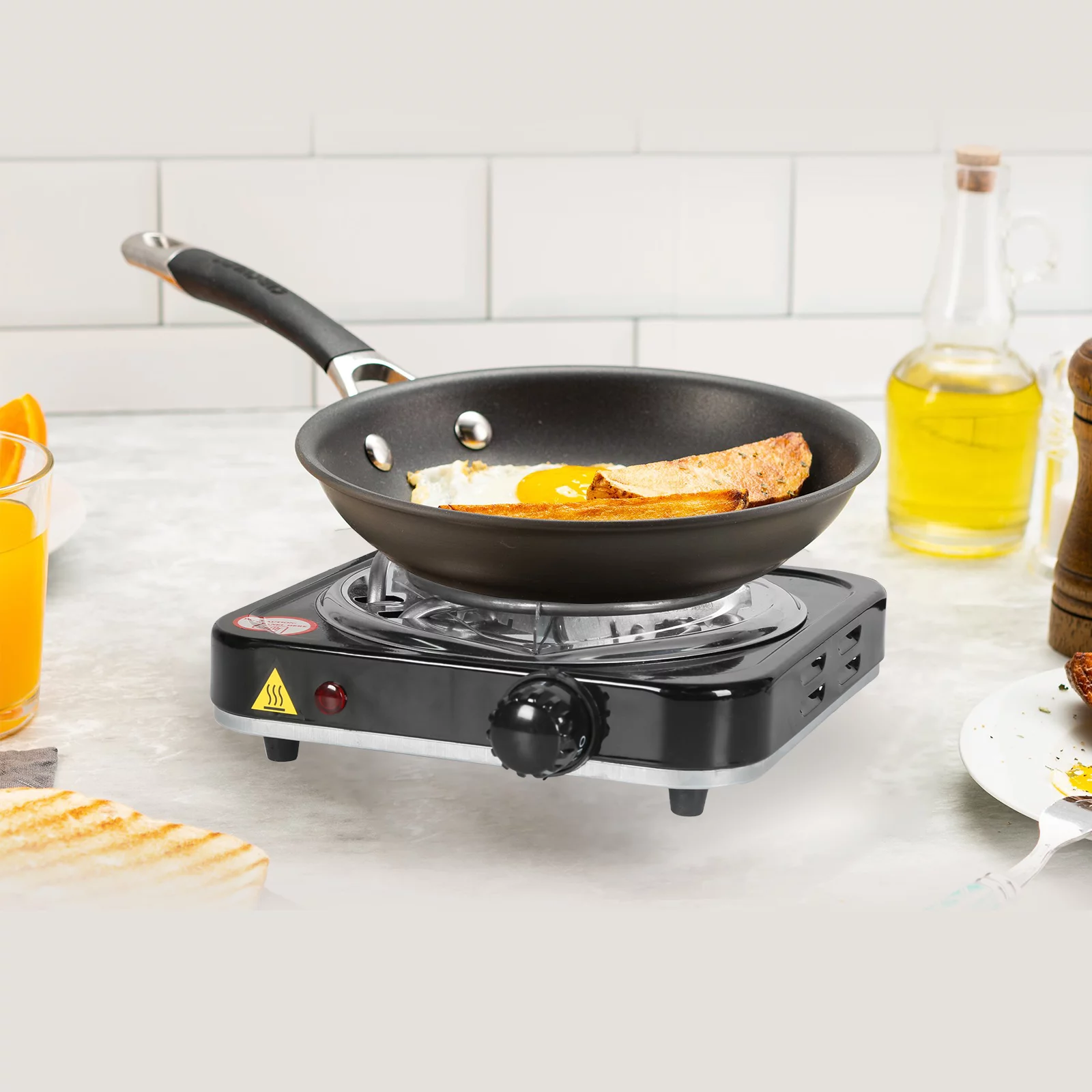 1000W Single Burner Hot Plate Adjustable Temperature Electric Furnace Kitchen Cooker 110V US