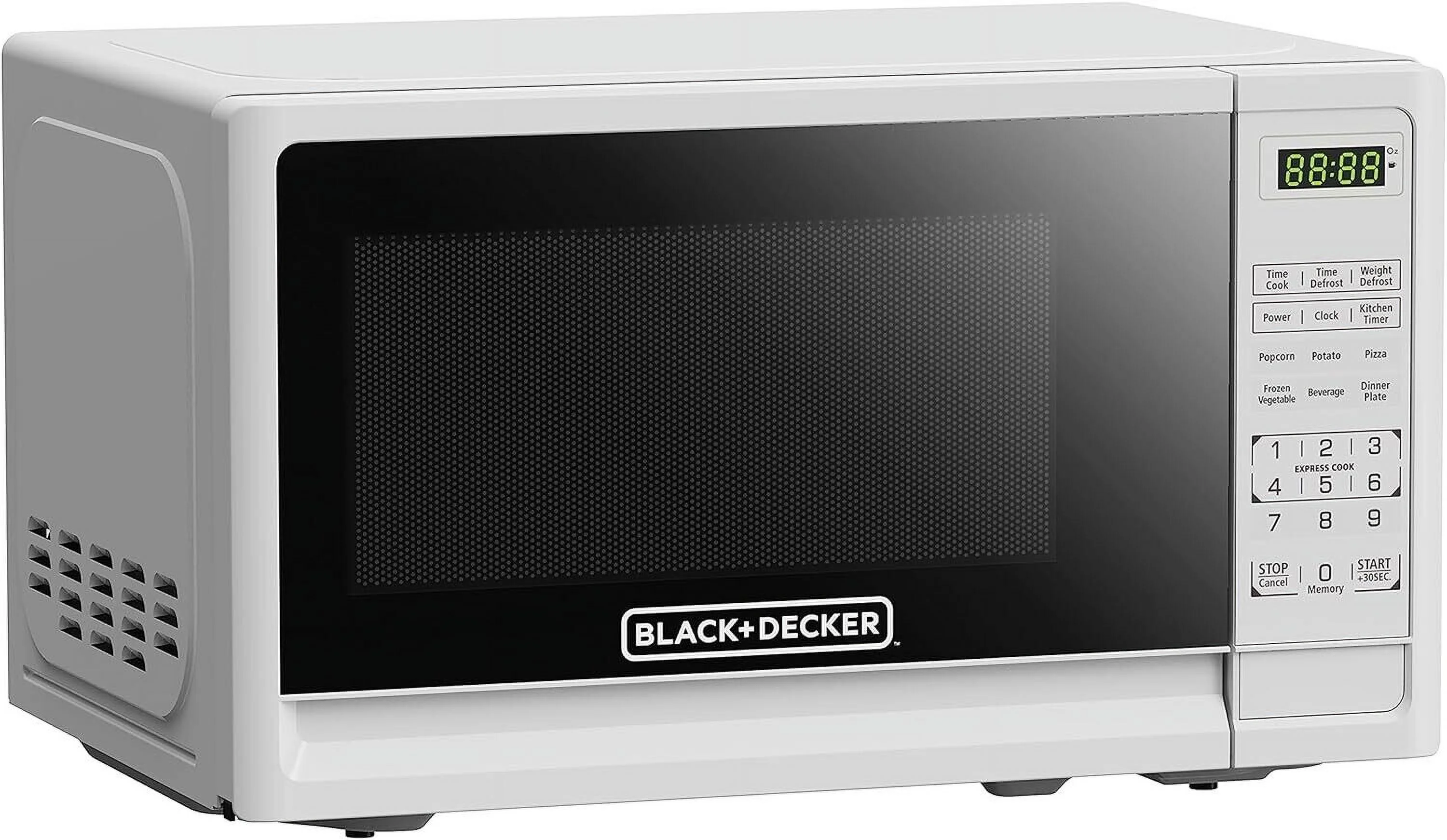 Black & Decker Compact Countertop Microwave Oven 0.7 Cu. Ft. 700W LED Lighting