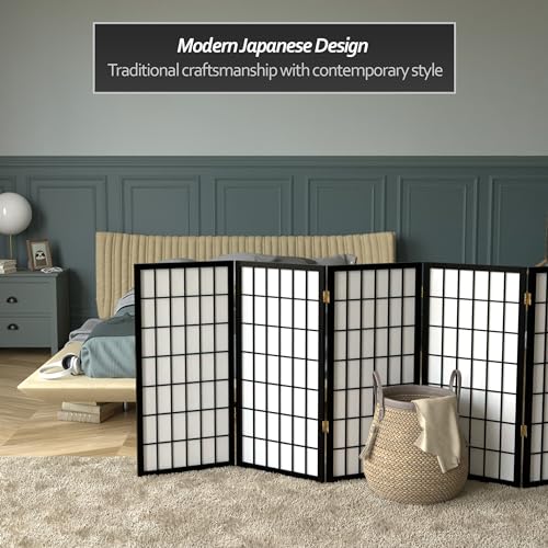 3 ft. Short Window Pane Shoji Screen - White - 3 Panels