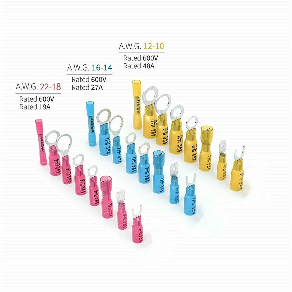 500x Heat Shrink Wire Connectors Electrical Crimp Marine Automotive Terminals US