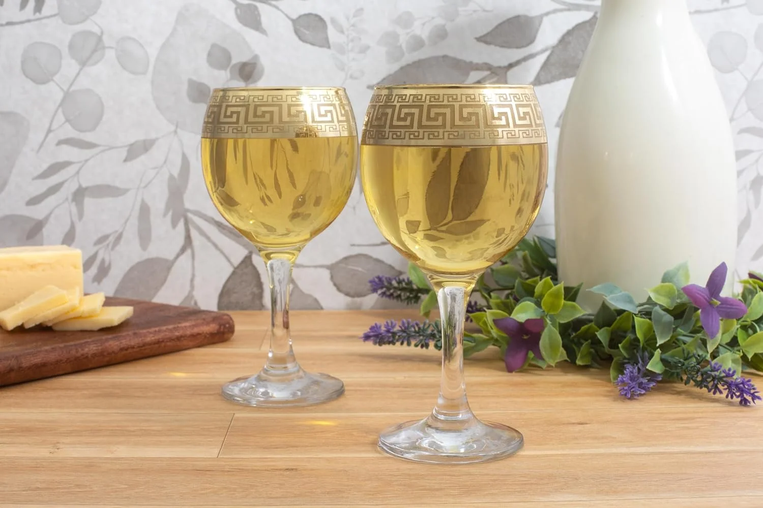 Rimmed Glasses (Wine Goblet Steam Glasses 6 Pieces)
