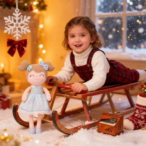 Gloveleya Baby Girl Gift First Baby Doll Plush Doll Print Sunflowers