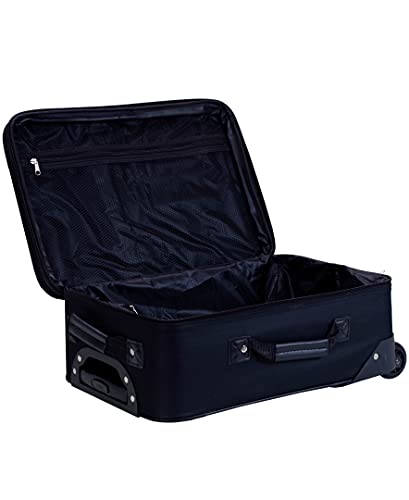 Rockland Fashion Expandable Softside Upright Luggage Set, Charcoal, 2-Piece (14/19)