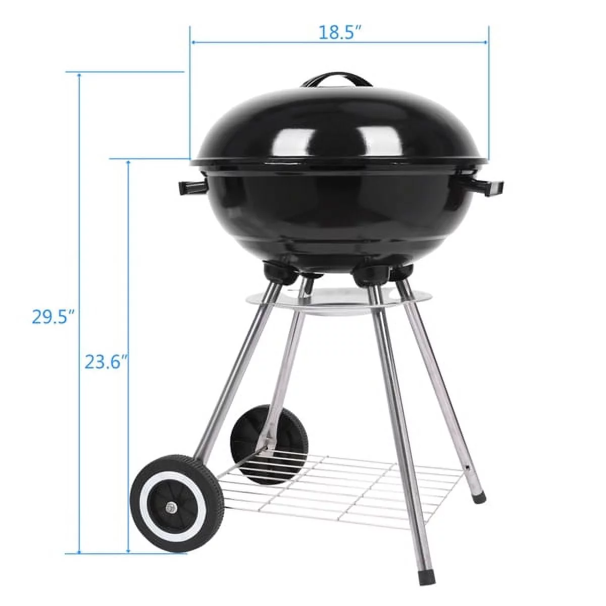 Charcoal Grill 18” Original Kettle Round Barbecue Grill for Outdoor Picnic Backyard Camping