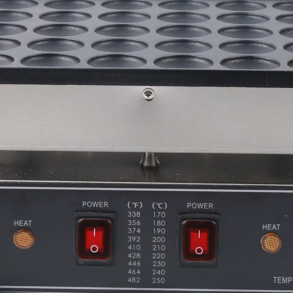 Commercial Pancake Maker Nonstick 50 Holes Electric Mini Dutch Baker Machine