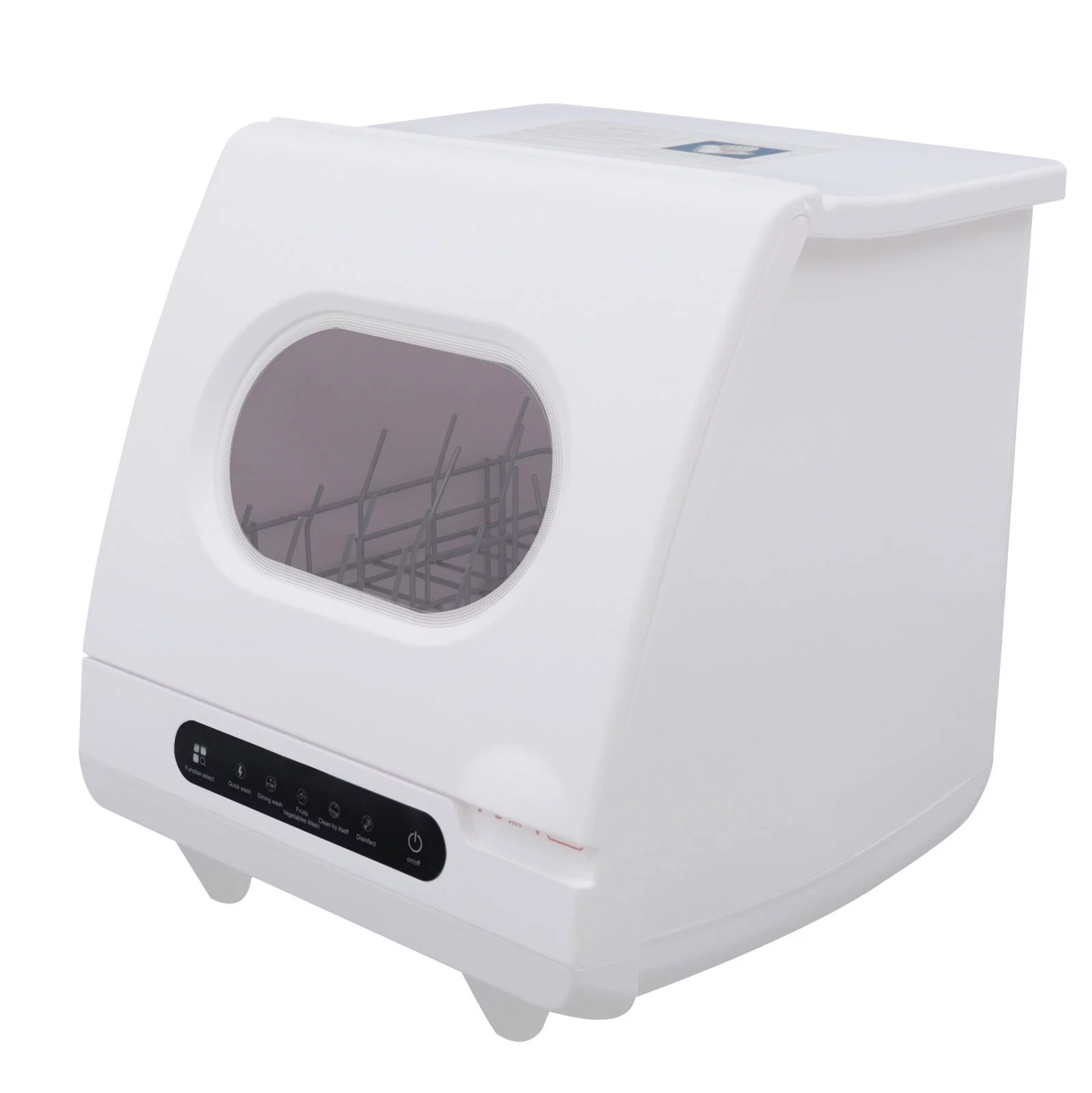 Oukaning Portable Countertop Dishwasher 5 Washing Programs and Air-Dry Functio 2-6 Place Setting Capacity