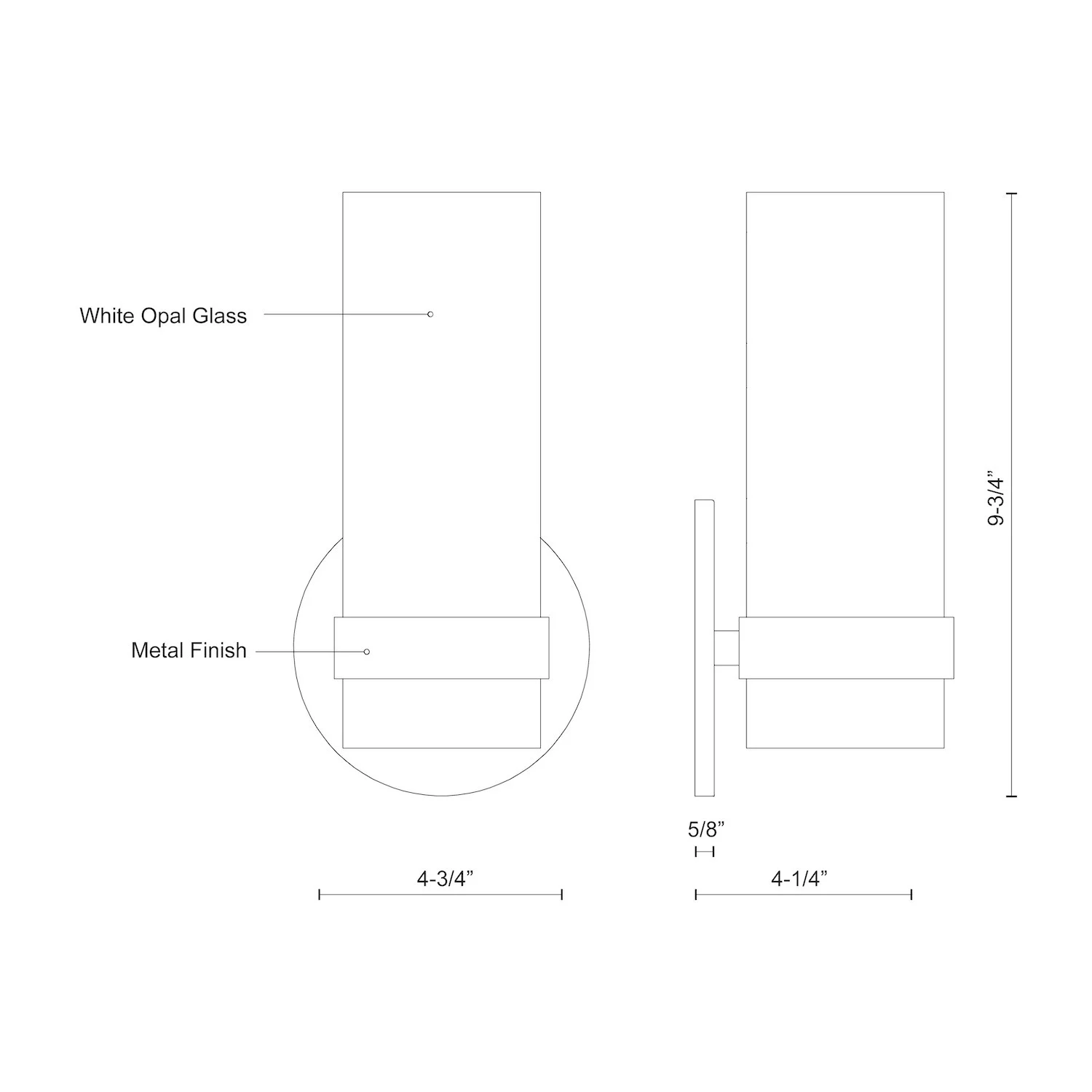 WS9809-CH-Kuzco Lighting-Milano - 9W LED Wall Sconce-9.75 Inches Tall and 4.75 Inches Wide-Chrome Finish
