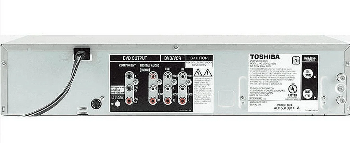 Pre-Owned Toshiba SD-V393 Progressive DVD/VCR Combination with Remote, Manual, and AV Cords Included
