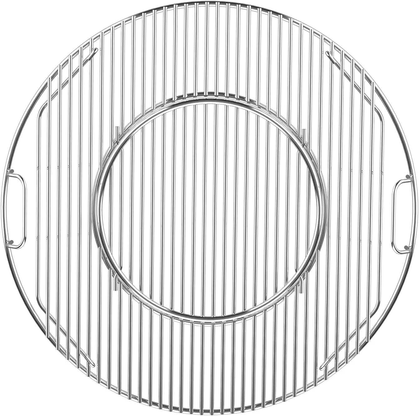 Grisun 8835 Cast Iron Gourmet BBQ System Cooking Grate for Weber 22.5 inches One-Touch Silver, Bar-B-Kettle, Master-Touch and One-Touch, 22 1/2 Inch Weber Performer and Premium Charcoal Grill