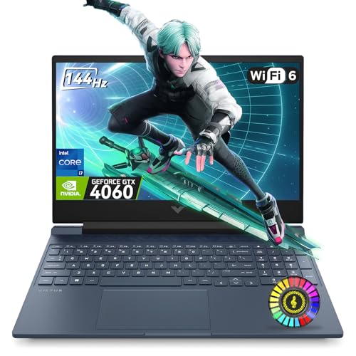 HP Victus 15 Gaming Laptop,Intel Core i7-13620H(10C/16T), NVIDIA GeForce RTX 4060,15.6“FHD Display Laptop Computer,32GB RAM 2TB NVMe SSD with Webcam,Backlit KB,Type_C,Wi-Fi 6,Windows 11 Pro
