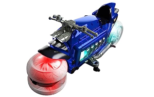 Mindscope Blue HoverCycle Radio Control Stunt Action Light Up LED Vehicle 49 MHz
