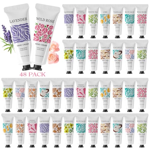 BODY & EARTH # LOVE 36 Pack Hand Cream Gifts Set for Women, Mini Moisturizing Hand Lotion For Dry Hands, Travel Size Hand Cream Bulk Hand Lotion Gifts for Women, Bridesmaid Gifts, Appreciation Gifts