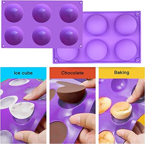 Hot Chocolate Bomb Mold Silicone Large Chocolate Sphere Mold Chocolate Ball Molds Silicone Hot Cocoa Bomb Molds 2.5