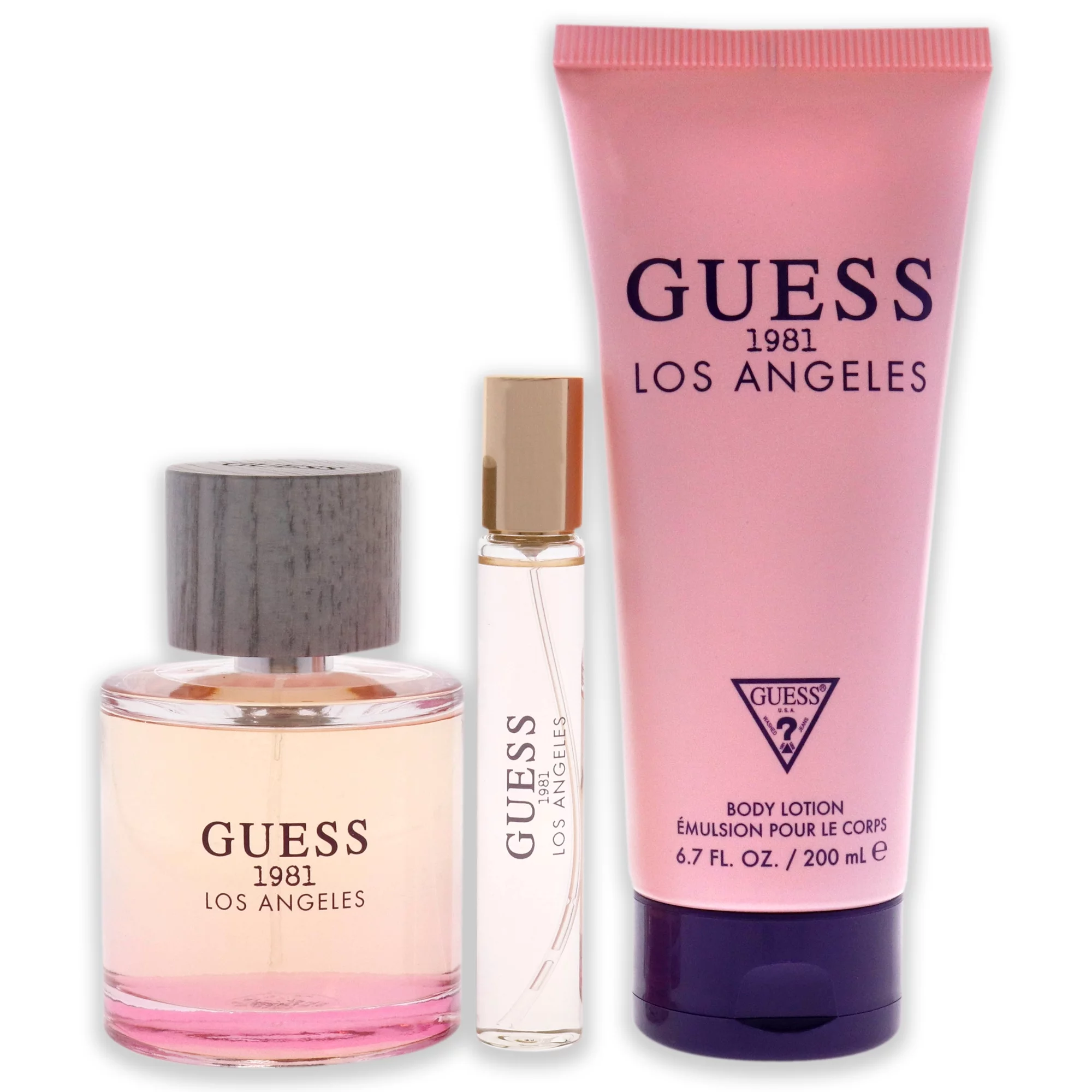Guess 1981 Los Angeles - 3 Pc Gift Set 3.4oz EDT Spray, 0.5oz EDT Spray, 6.7oz Body Lotion