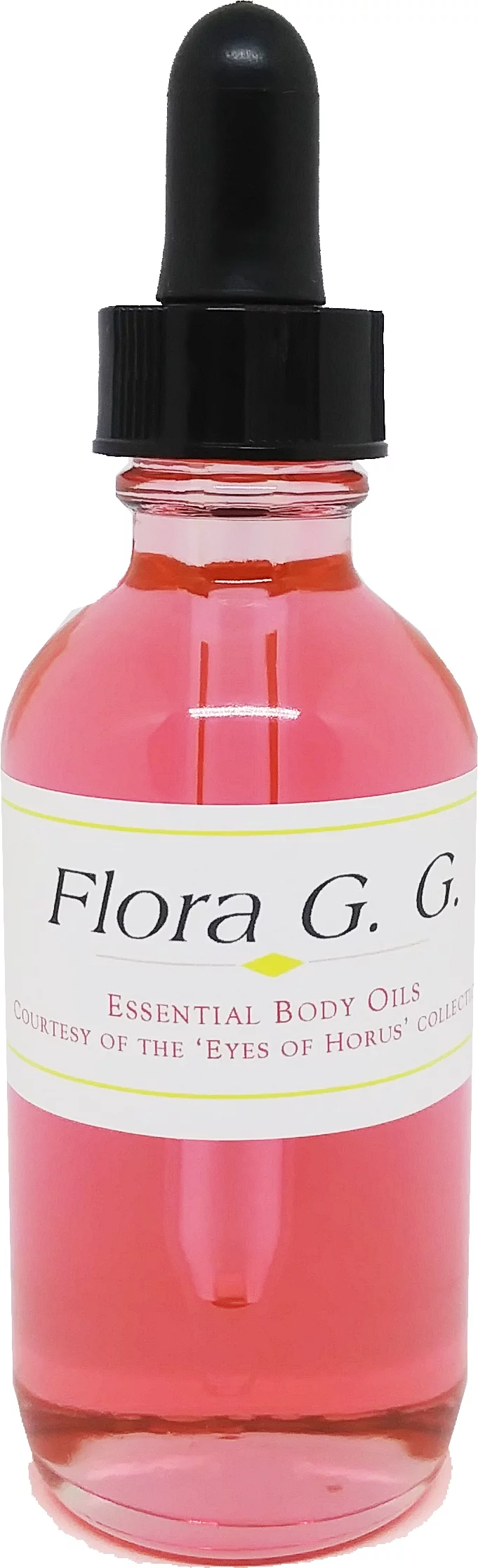 Flora Gorgeous Gardenia - Type For Women Perfume Body Oil Fragrance [Glass Dropper Top - Clear Glass - Pink - 2 oz.]