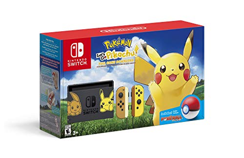 Nintendo Switch Console Bundle - Pikachu & Eevee Edition with Pokémon: Let's Go, Eevee! + Poke Ball Plus