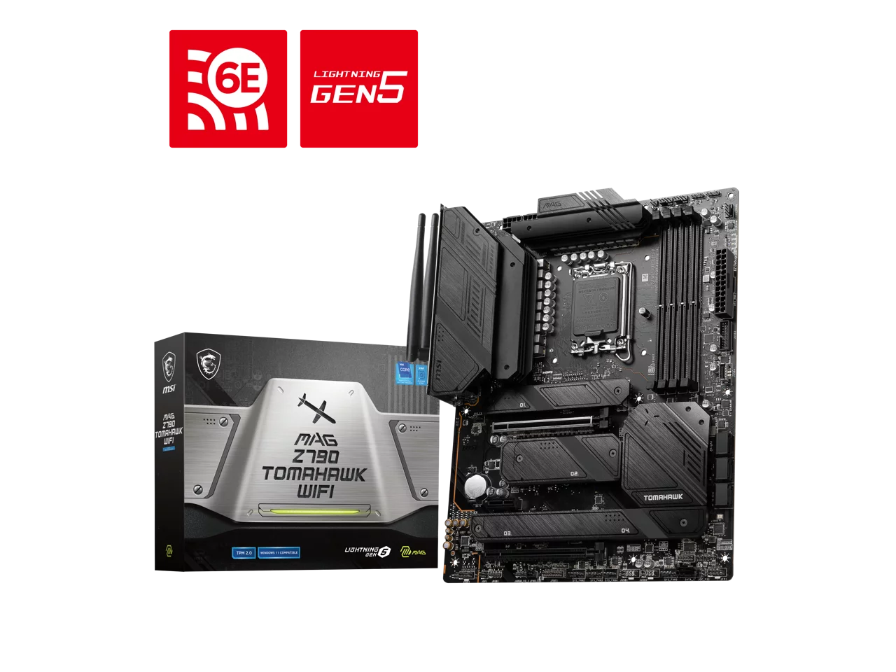 MSI MAG Z790 TOMAHAWK WIFI LGA 1700 Intel Z790 SATA 6Gb/s DDR5 ATX Motherboard