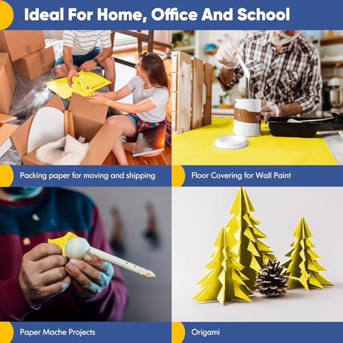 Vanhench Black Wrapping Paper, 17.5