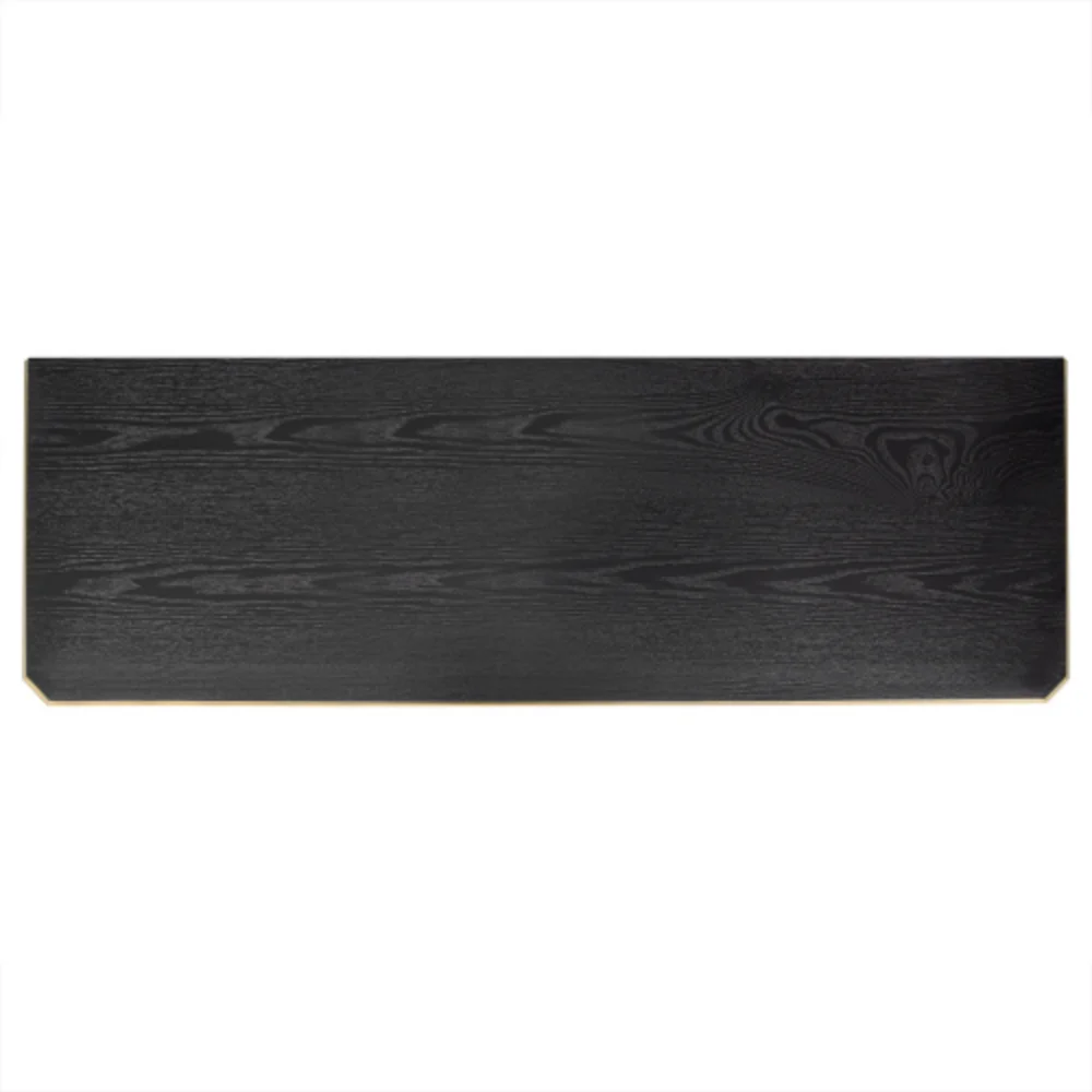 Accent Storage Cabinet with 2 Doors,Pure Hand Drawn,Solid Wood Legs,Suitable for living room, study and Entryway Black + Solid Wood+MDF