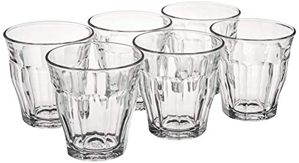 Duralex 1025AB06/6 Made In France Picardie Clear Tumbler, Set of 6, 5-3/4-Ounce
