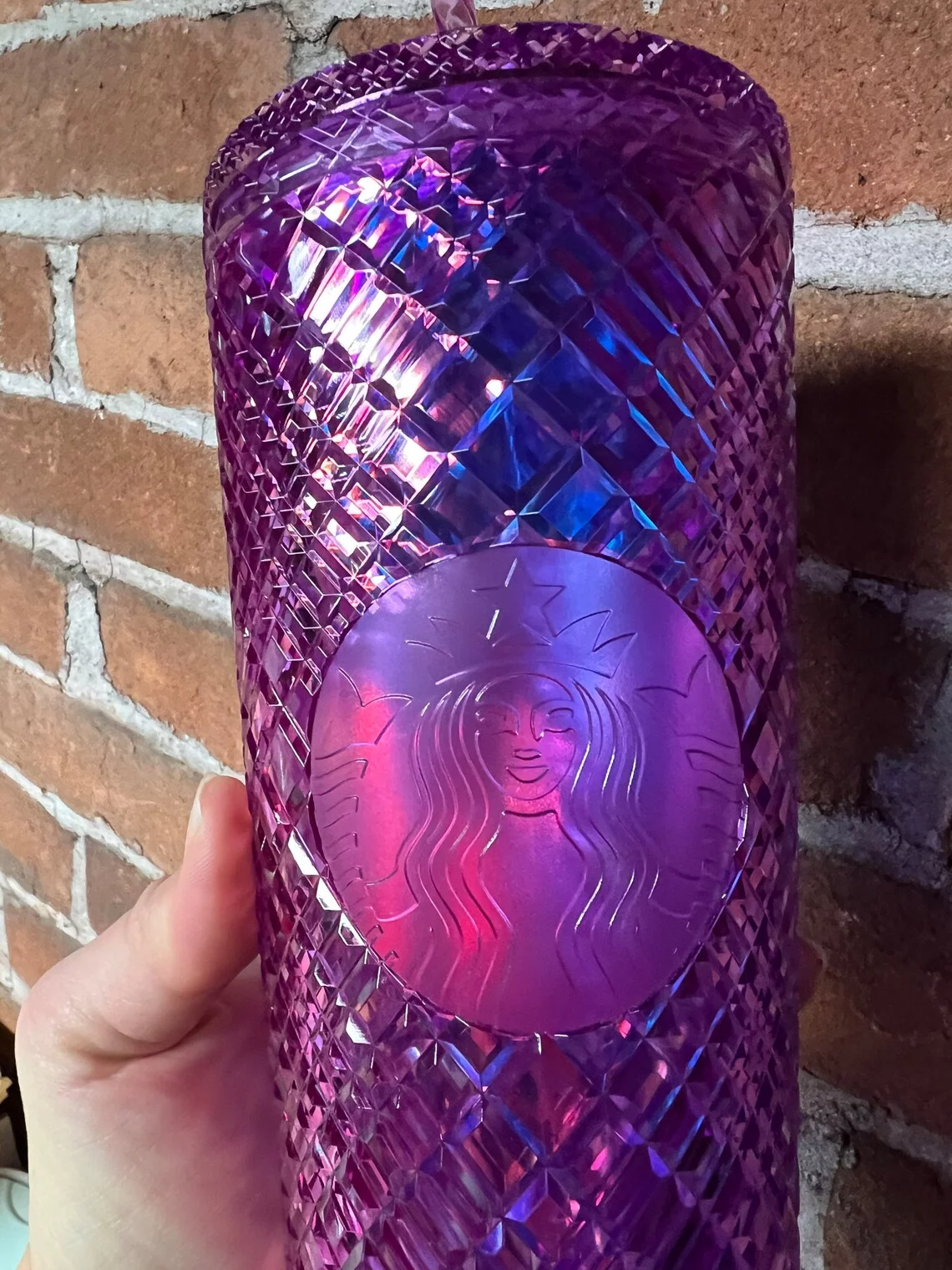 Starbucks 2023 Winter Purple Jewel Tumbler 24oz Venti Cold Cup With Straw Limited Edition Collector's Cup