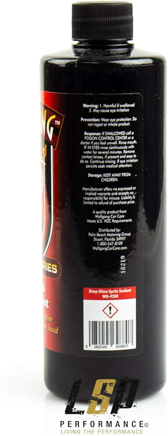 Wolfgang Concours Series WG-9200 Deep Gloss Spritz Sealant, 16 fl. oz.